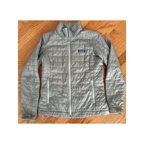 Patagonia Jacket M Feather Gray Nano Puff Full Zip PrimaLoft Quilted Lightweight - Picture 1 of 6